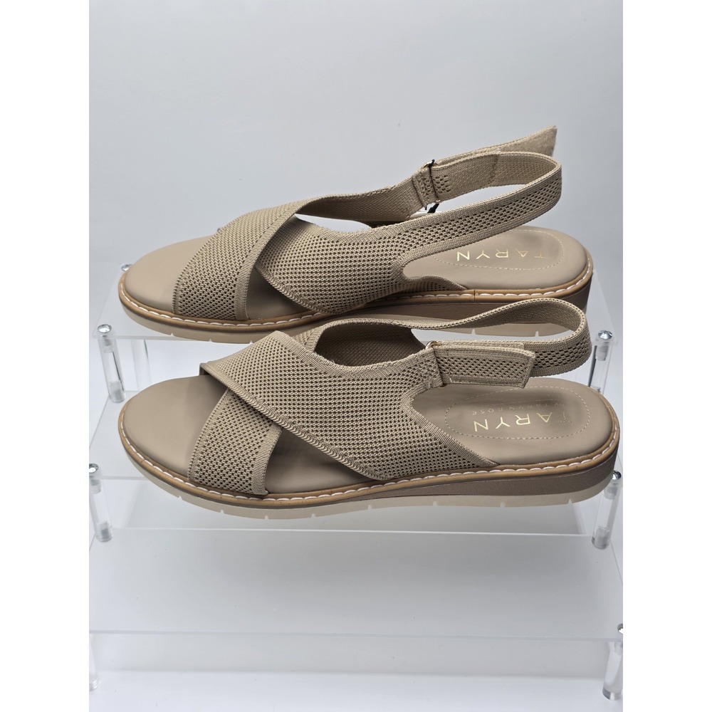 Taryn Rose crisscross knit slingback platform sandals with an adjustable Sz 9